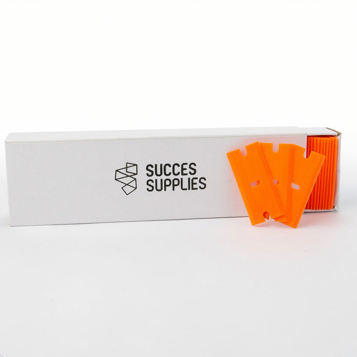 Dubbelzijdige Plastic Razor Blades Oranje 100-stuks