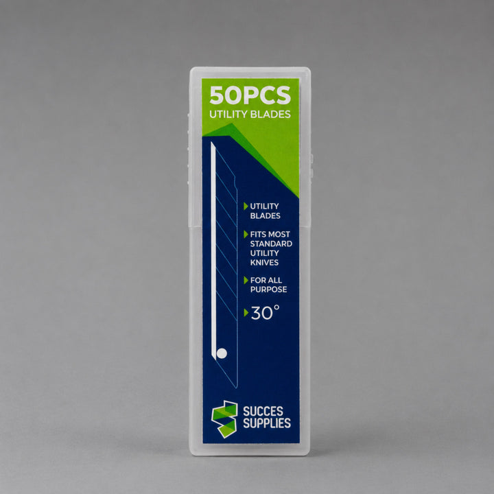 30° afbreekmesjes carbonstaal 50-stuks Rood