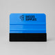 Harde blauwe rakel met vilt 10 x 7,2 cm