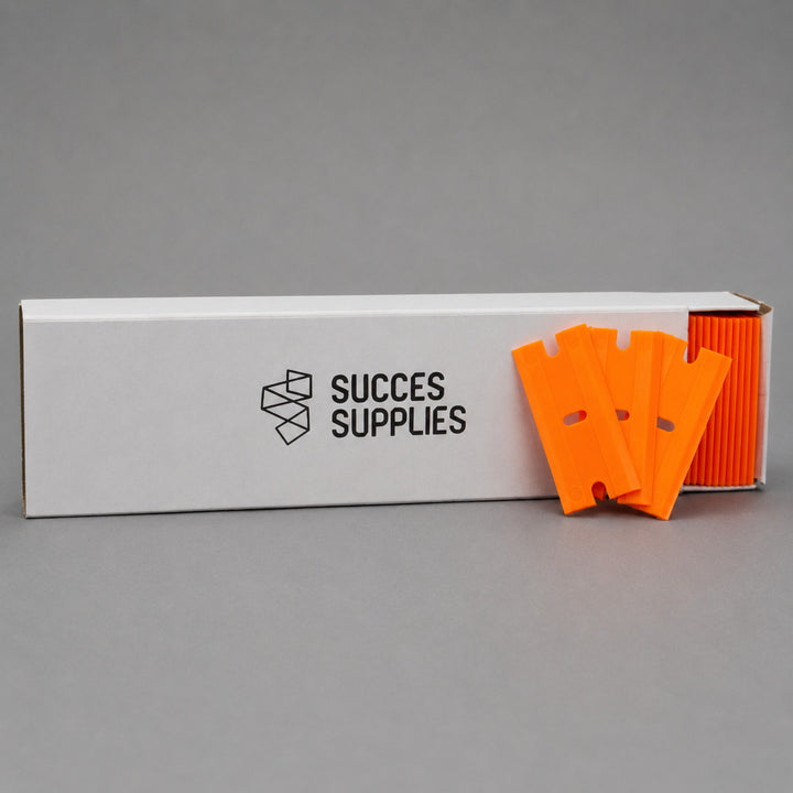 Dubbelzijdige Plastic Razor Blades Oranje 100-stuks